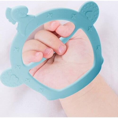 Bracelet Type Baby Teether Food Grade Silicone Safety Infant Teething Toy for Infant Baby Grind Teeth Newborn Toddler Teether