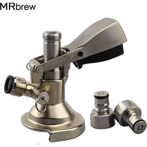 Homebrew A Type Keg Beer Keg Tap Coupler Draft Beer Dispenser with Gas & Liquid Post Conversion Kit For Wine Brew Bar Tools