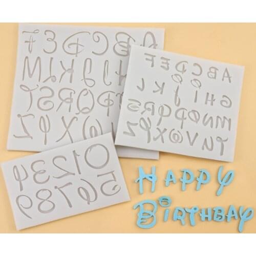 Letters & Numbers Molds Fondant Cakes Decorating Tools Silicone Molds Sugarcrafts Chocolate Baking Tools For Cakes Gumpaste Form