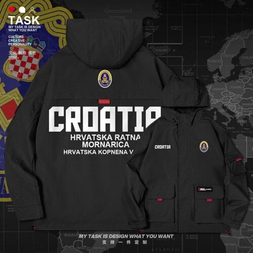 Croatia Hrvatska Croatian HRV men jacket hooded Navy logo army fan mens printed casual coat fashion jackets clothes autumn