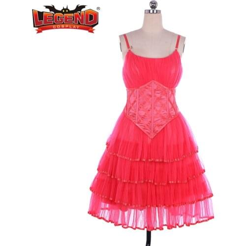 Cosplay legend Wicked Musical Glinda Cosplay Costume The Good Witch Red Dress Custom Made H001