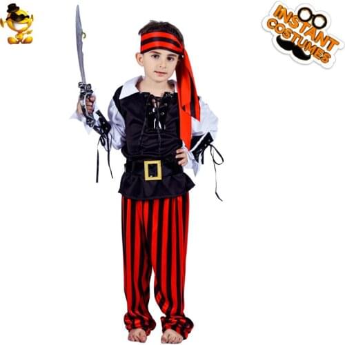 Carnival Little Boys Luxury Pirate Costume Halloween Boys Cosplay Pirate Domineering Party Children Day New Year Gifts