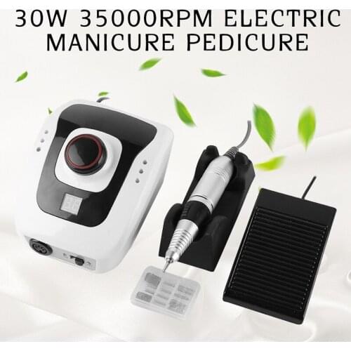 30W 35000RPM Electric Manicure Pedicure False Nail Art File Drill Machine Set For Manicure Nail Pedicure