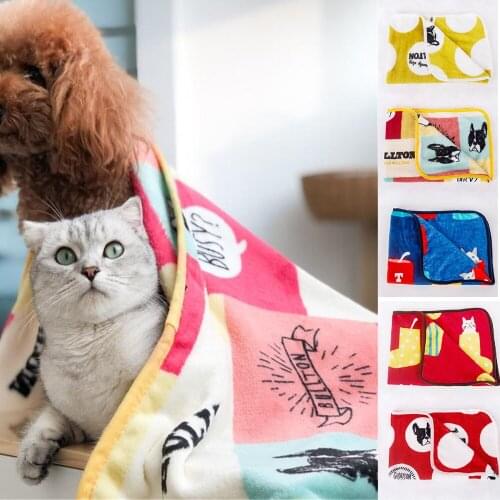 Miflame Cartoon Dog Bed Mat Soft Dog Pad For Pets Blanket French Bulldog Corgi Blankets Pet Supplies Flannel Dogs Sofa Cushion