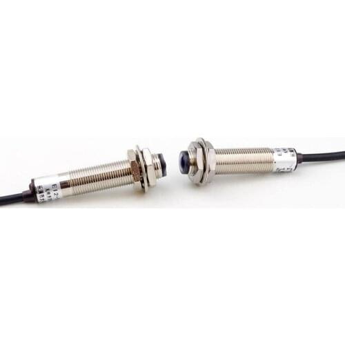 A Set Adjustable 10-1000CM M12 6-36V NPN Normally Open E3F-5DN1 Optoelectric Switch Infrared Proximity Sensor Brass Case IP65