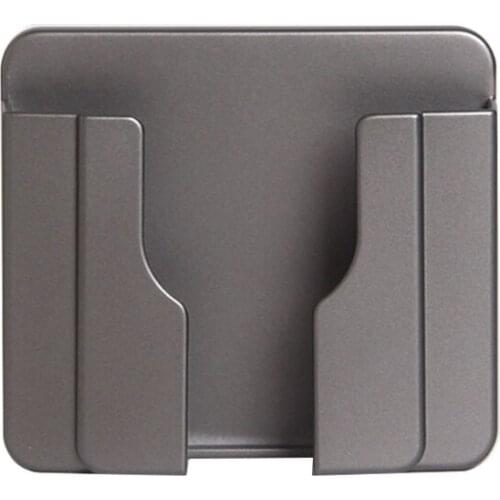 50LB Wall Mount Phone Holder Stand with Cable Hole Adhesive Remote Control Box Shelf