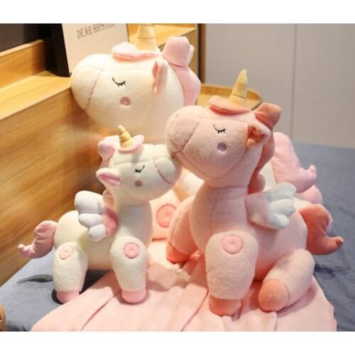 45cm Toy plushed unicorn Creative dreaming pink unicorn doll Legs can turn around Stuffed unicorn doll pillow
