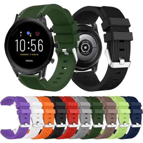 22mm Watchband for Fossil Gen 5 Julianna/Carlyle HR Wrist Strap for Samsung Gear S3/ Asus Zenwatch 2/ Pebble Time Steel New Band