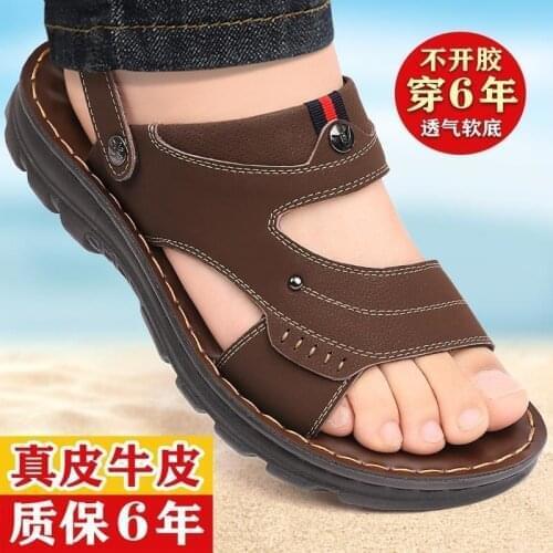 Men Shoes Sandals Mens Sandals 2021 New Fashion Summer Leather Sandals Antiskid Sandalias Hombre Chaussure Homme