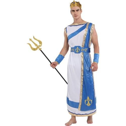 Shanghai Story Neptune Poseidon Cosplays Halloween The king of all gods Zeus costumes Carnival Purim Masquerade party dress
