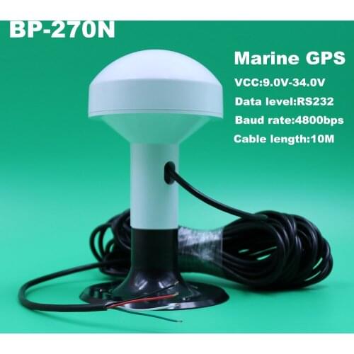 RS232 boat Marine GPS receiver antenna with module,Baud rate 4800 Marine ship GPS receiver Antenna,Mushroom-shaped case,BP-270N