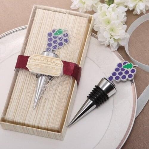 Wedding favors bottle stopper/100PCS/LOT New Vineyard Grapes Wine Stopper wedding party favors gifts lin4116