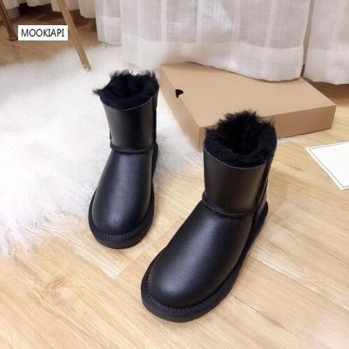 In 2019, Chinas highest quality snow boots, real sheepskin, 100% natural wool, two colors, free delivery, womens shoes