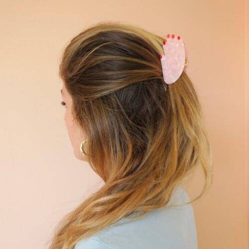 Ins Funny Acrylic Resin Palm Face Hairpin European Colorful Irregular Geometric Smooth Hair Clip Claw for Women Hair Accessories