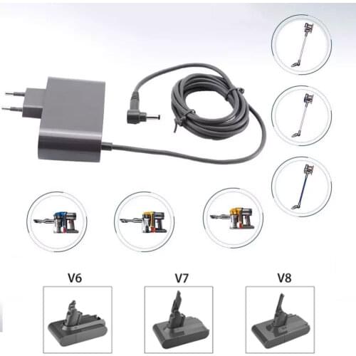 Charger For Dyson V6 V7 V8 DC58 DC59 DC61 DC62 DC74 Vacuum Cleaner Power Adapter Charger Robot Vacuum EU plug Parts Replacements