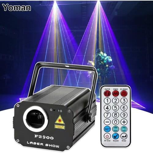 1.8W 3D Animation Laser Light RGB 1900 Patterns Laser Scanning Effect Lighting Stage DJ Disco Bar Laser Projector Remote Control