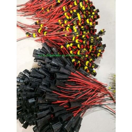 10 pcs 2 pin Tyco AMP 1.5 series connector waterproof wire 1.5mm connector plug car xenon wire harness pigtail
