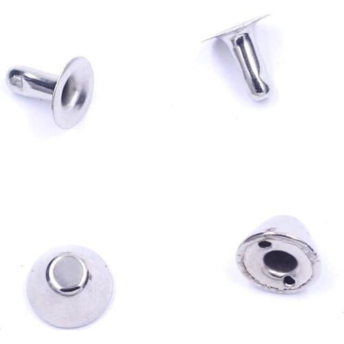 100Sets Silver Tone Punk Spots Garment Rivets 9x8mm Bottom Studs DIY Handbag Clothes Shoes Crafts Accessories Changement