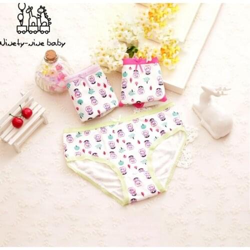 12Pcs/Lot Cotton Baby Girls Briefs High Quality Panties Cute Cartoon Printing Underwear for Kids Soft Breathable Underpants