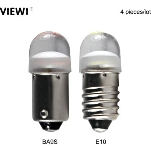 4pcs T4W BA9S E10 ampoule led bulb lights 6V 12V 24v 0.5W mini Indicator light 6 12 V Car Interio Lighting Auto instrument lamps