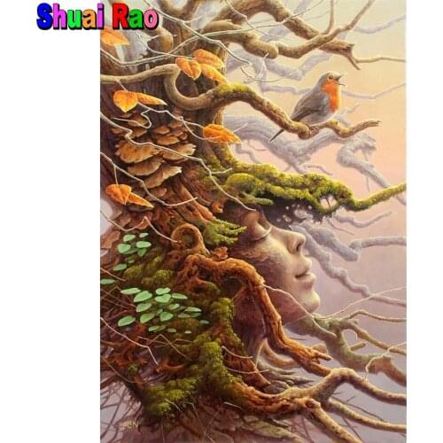 Fantasy tree mother goddess Full Drill 5D DIY Diamond Painting abstract woman diamond Embroidery gift Stitch Home Decor