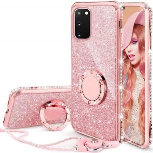 Diamond Case for Huawei P40 P30 P20 Lite Mate 30 20 Pro View 30 Honor 30 Pro 30s 10 Lite 10i 9 9X 8X 7X 8A Glitter Ring Cover