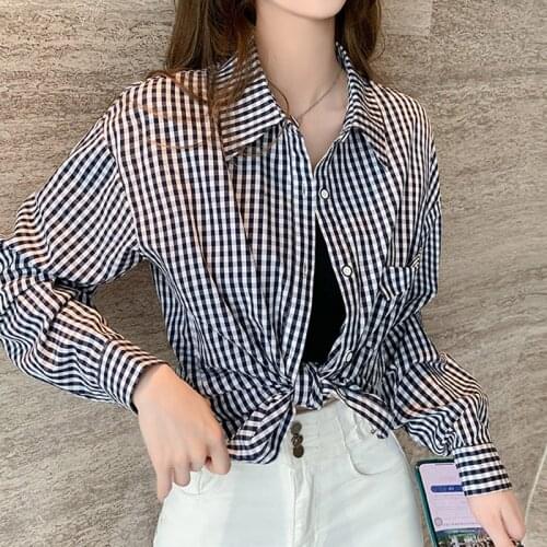 Женские рубашки в клетку DULITINA China At AliExpress