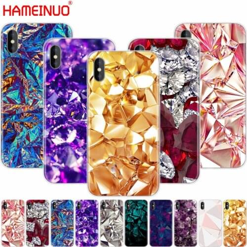 HAMEINUO Crystal Diamond cell phone Cover case for iphone X 8 7 6 4 4s 5 5s SE 5c 6s plus