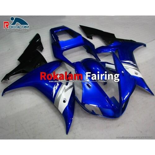 Body Set For Yamaha R1 YZF1000 2002 2003 YZF-R1 02 03 Blue Black White Motorcycle Fairing Kit (Injection Molding)