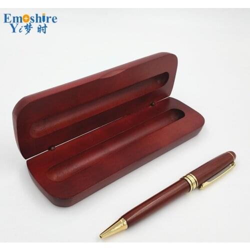 Creative Signature Pen Wood Roller Ball Pen Ballpoint Pen For Writing With Pencil Box Chinese Style Wood Stationey Supplies P046