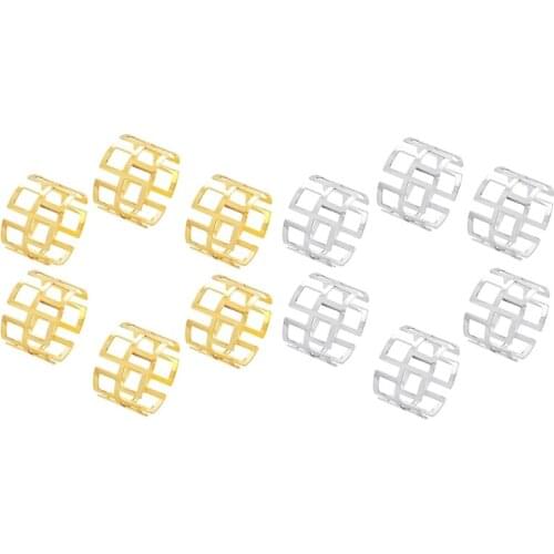 Hotel Model Room Chinese Style Napkin Ring Napkin Buckles Metal Material Hollow