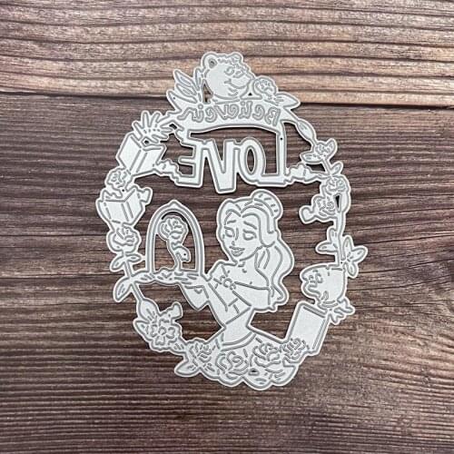 Metal Cutting Dies Stencils LOVE Beauty for Scrapbooking Stamp/Photo Album Decorative Embossing DIY Paper Cards