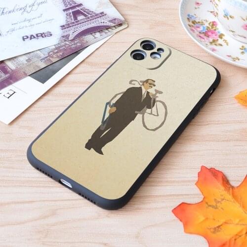 For iPhone Sherlock Collage Grayscale Print Soft Matt Apple iPhone Case