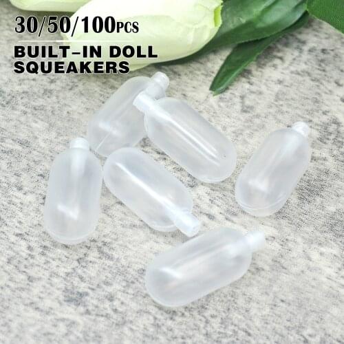 30/50/100Pcs Toy Squeakers Repair Parts Pet Puppy Toy Noise Generator Plug-in Cylindrical Replacement Parts 20*40mm Plastic
