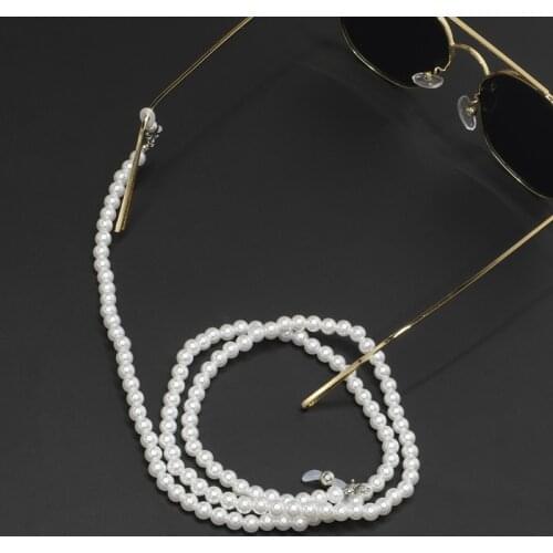 1PC Fashion White Pearl Beaded Sunglass Reading Glasses Eyeglasses Chain Sunglasses accessories Eyeglasses Holder Rope