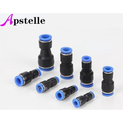 Air Pneumatic 10mm 8mm 6mm 12mm 4mm 16mm OD Hose Tube One Touch Push Into Straight Gas Fittings Plastic Quick Connectors Fitting