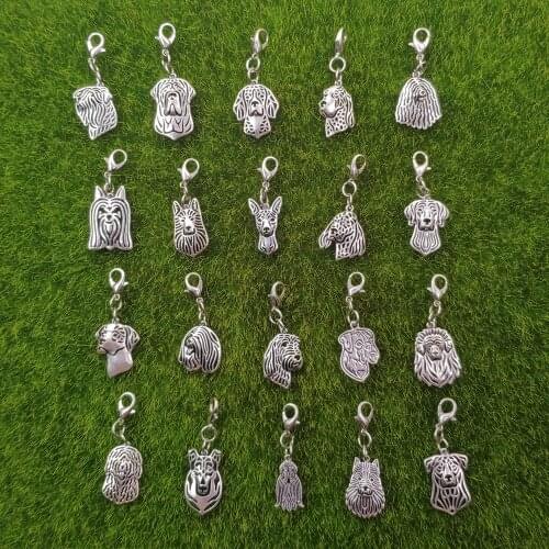 Shih Tzu Beagle Tibetan Mastiff English Setter Beauceron Dog Animal Keychain Key Ring Pet Retro Silver Plated Gift
