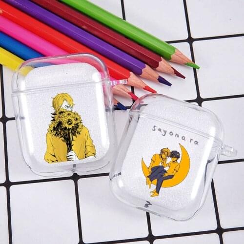 BANANA FISH Japan Anime Transparent Silicone Earphone Case for Apple Airpods 1/2 Generation Box Cover Eadphone Shell