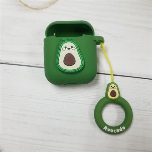 Cute Silicone Cover for Apple Airpods 1 2 Accessories Case Protective Cover Bag Box Earphone Case Finger strap