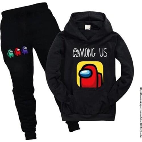 Baby Boys Hoodies Among Us Kids Clothes Hot Sale Funny Game Among Us Girls Hoodies Cartoon Boys Sweatshirt Tops Tees Pants 1sets
