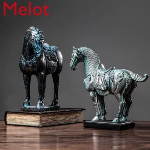 European-style home decorations furnishings retro war horse crafts lucky fortune living room model room decoration