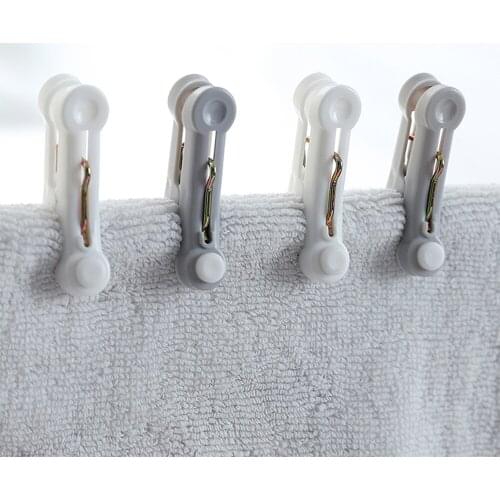 16pcs multifunctional non-marking drying clip hook clothespin household windproof clothes holder plastic drying quilt clip