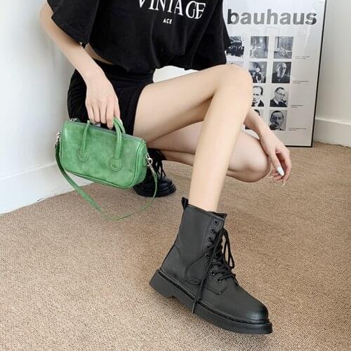 New style womens ankle boots thick winter shoes, thick-soled riding boots plus velvet thickened autumn and winter womens boots