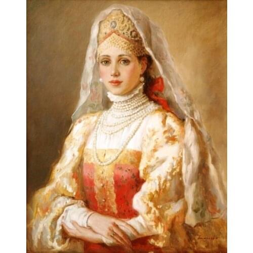 Women Cross Stitch Kits Stylish For Oil painting 11ct 14CT girl cloth cotton thread embroidery DIY Handmade Needlework