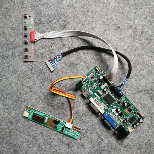 LCD controller drive board DIY kit VGA+DVI Fit LT133X1/LT133X2/LT133X6/LT133XB matrix 20-Pin LVDS M.NT68676 1024*768 1CCFL
