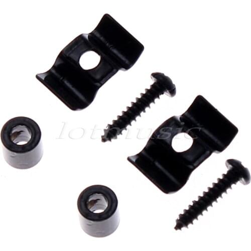 1Set Black String Tree Guide Retainer Body Custom For Strat Tele Guitar Replacement