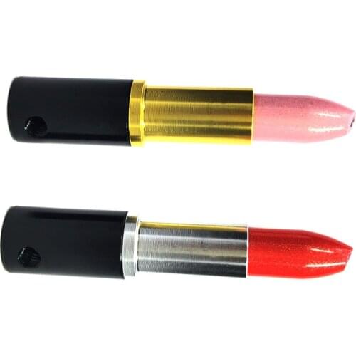 1 Pcs Lipstick Smoke Metal Pipes Portable Creative Smoking Pipe Herb Tobacco Pipe Narguile Grinder Hookah Cigarette Holder