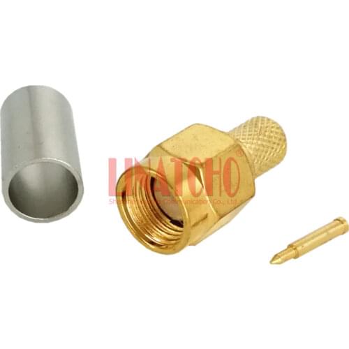 50 pcs RF rg142 rg141 lmr195 cable connector sma male rg58 cable male connector sma gold