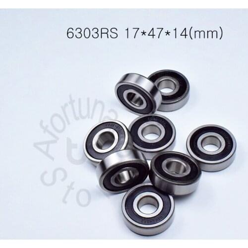6303RS 17*47*14(mm) 1Piece free shipping bearings ABEC-5 6303 6303RS chrome steel deep groove bearing