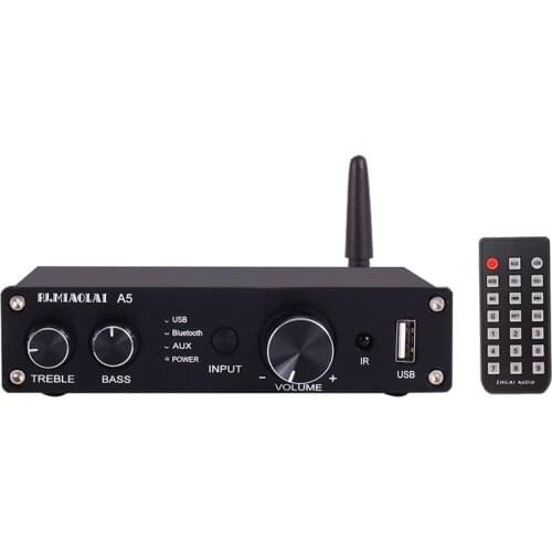 A5 usb lossless music player mini high-power HIFI Bluetooth 5.0 power amplifier 2 channels 200w